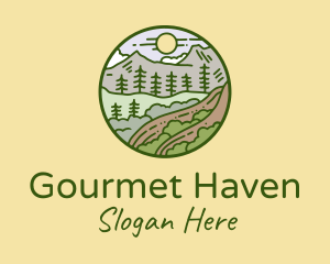 Rural Countryside Scenery  logo design