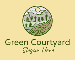 Rural Countryside Scenery  logo design