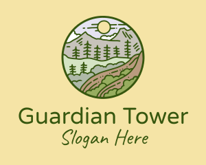 Rural Countryside Scenery  logo design