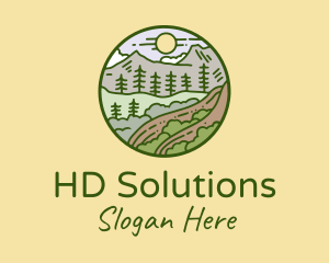 Rural Countryside Scenery  logo design