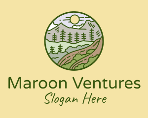 Rural Countryside Scenery  logo design