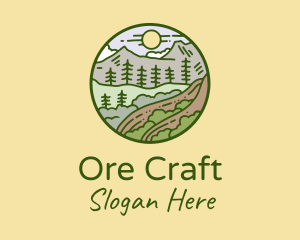 Rural Countryside Scenery  logo design