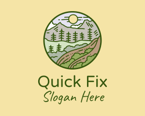 Rural Countryside Scenery  logo design