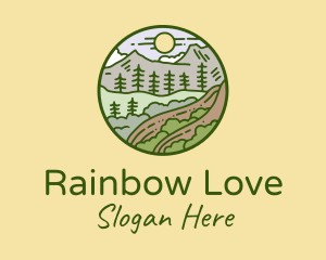 Rural Countryside Scenery  logo design