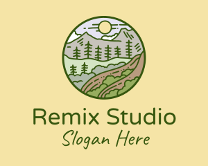 Rural Countryside Scenery  logo design