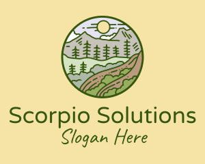 Rural Countryside Scenery  logo design