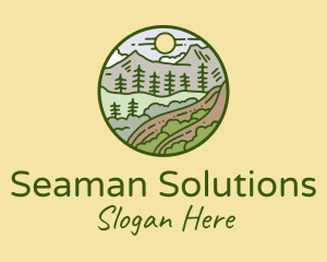 Rural Countryside Scenery  logo design