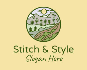 Rural Countryside Scenery  logo design