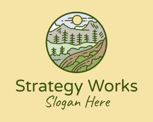 Rural Countryside Scenery  logo design