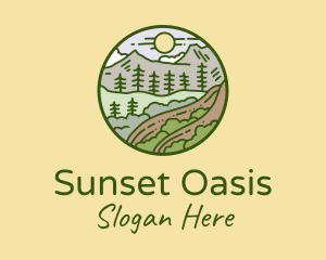 Rural Countryside Scenery  logo design