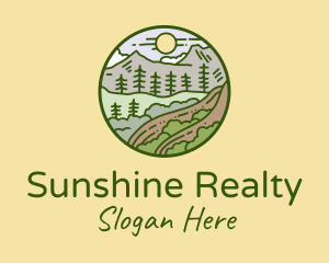 Rural Countryside Scenery  logo design