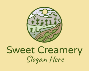 Rural Countryside Scenery  logo design