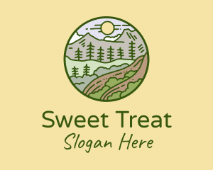 Rural Countryside Scenery  logo design