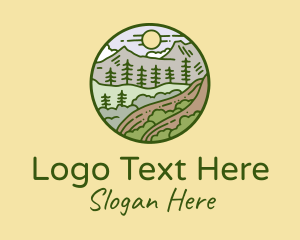 View - Rural Countryside Scenery logo design