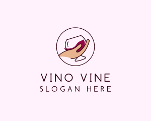 Wine - Wine Hand Glass logo design