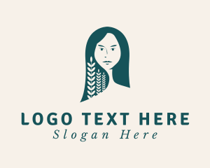 Hairstyle - Green Natural Hairstyle logo design