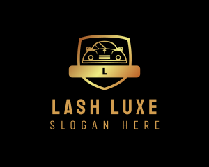 Gold Car Shield logo design