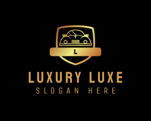 Gold Car Shield logo design