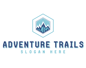 Mountain Hiking Adventure logo design