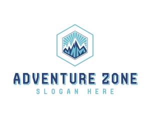 Mountain Hiking Adventure logo design