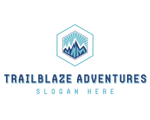 Hiking - Mountain Hiking Adventure logo design