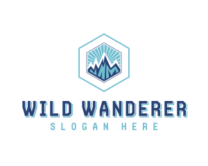 Mountain Hiking Adventure logo design