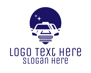Taxi - Cab Location Pin Icon logo design