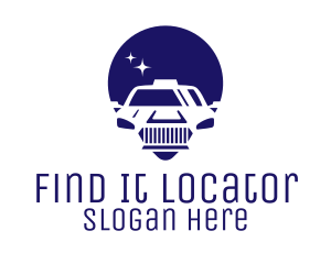 Cab Location Pin Icon logo design