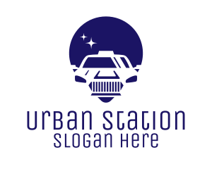 Cab Location Pin Icon logo design