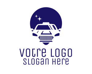 Cab Location Pin Icon logo design