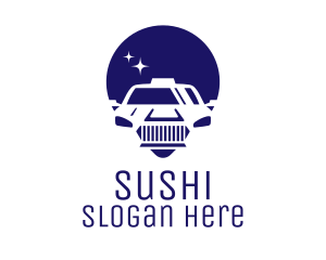 Cab Location Pin Icon logo design