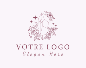 Crystal - Precious Gem Flowers logo design