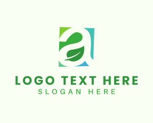 Letter A - Green A Leaf logo design