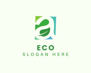 Green A Leaf Logo
