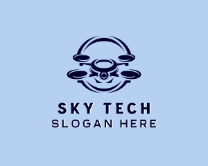 Drone - Surveillance Aerial Drone logo design