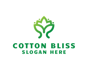 Green Lotus Plant logo design