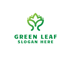 Plant - Green Lotus Plant logo design
