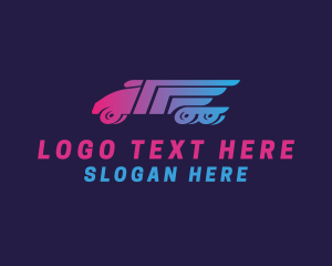 Trailer - Gradient Fast Truck logo design