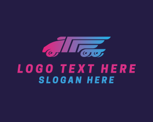 Haulage - Gradient Fast Truck logo design