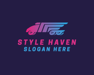 Trailer - Gradient Fast Truck logo design