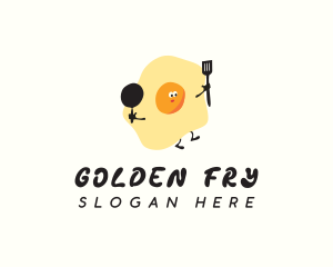 Fried Egg Cooking logo design