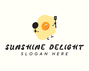 Sunny Side Up - Fried Egg Cooking logo design