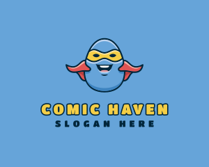 Comics - Cartoon Egg Hero logo design