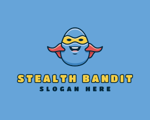 Bandit - Cartoon Egg Hero logo design