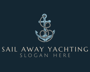 Anchor Rope Letter S logo design