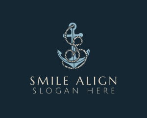 Anchor Rope Letter S logo design