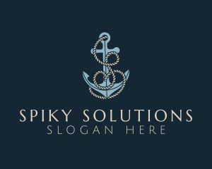 Anchor Rope Letter S logo design