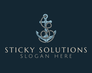 Anchor Rope Letter S logo design