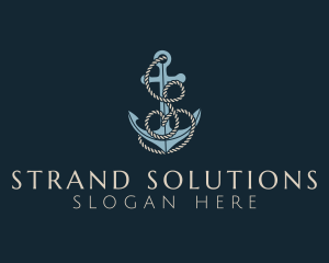 Anchor Rope Letter S logo design