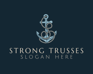 Anchor Rope Letter S logo design